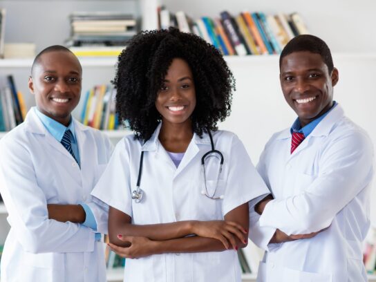 Revna General practitioner and doctor and nurse as african american medical team revna_patience